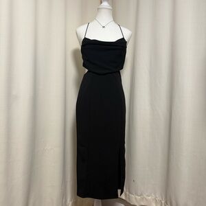 SAINTS + SECRETS Black midi Dress